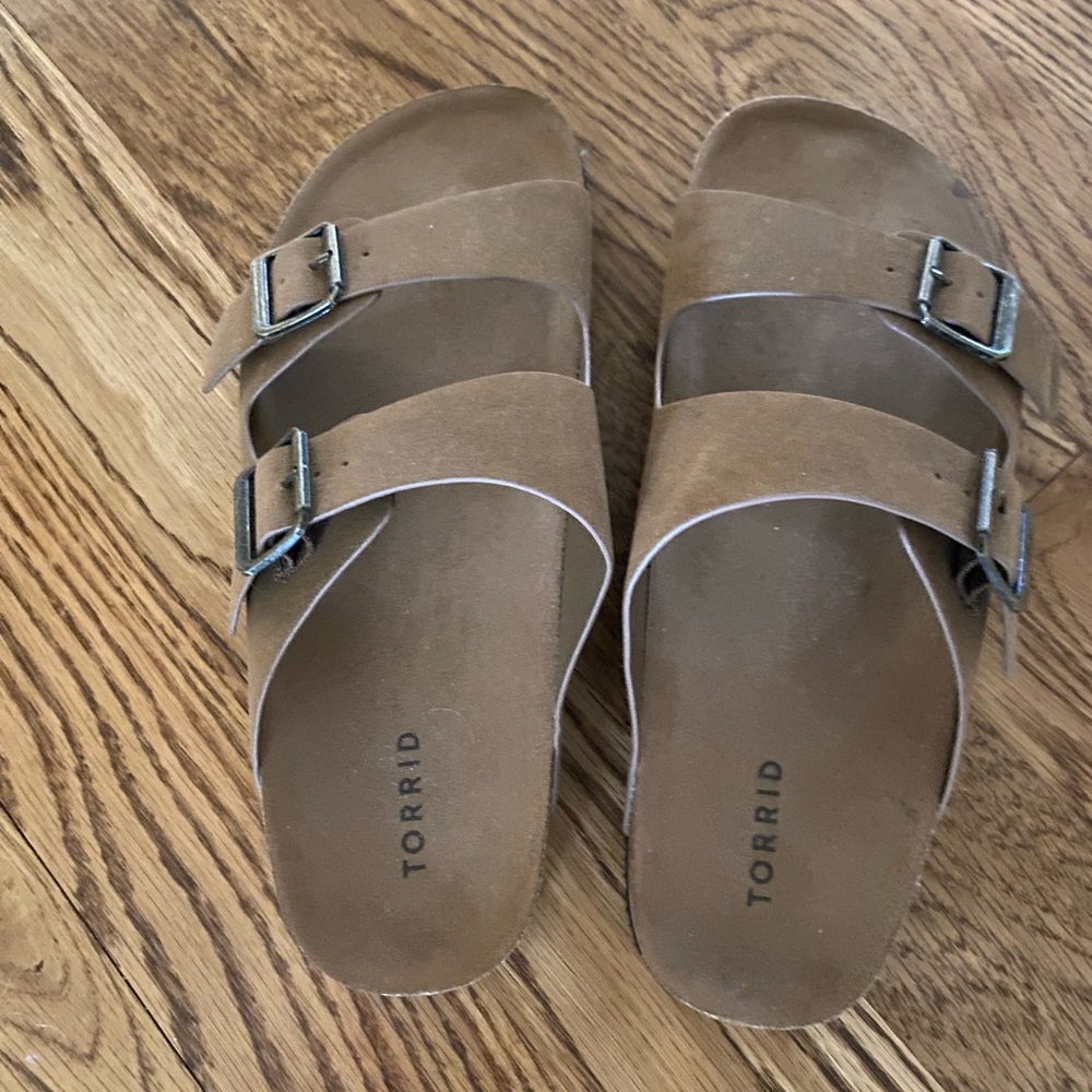 Torrid Tan Slide Sandals -10WW